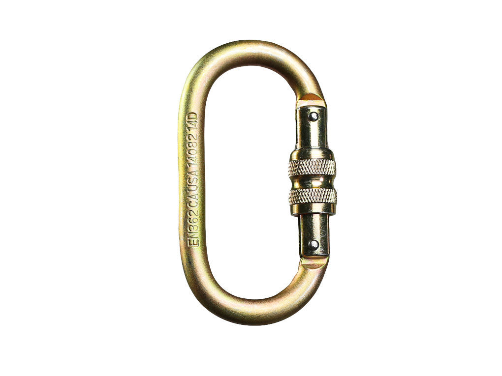 Steel OVAL Screw Lock Carabiner by Fusion