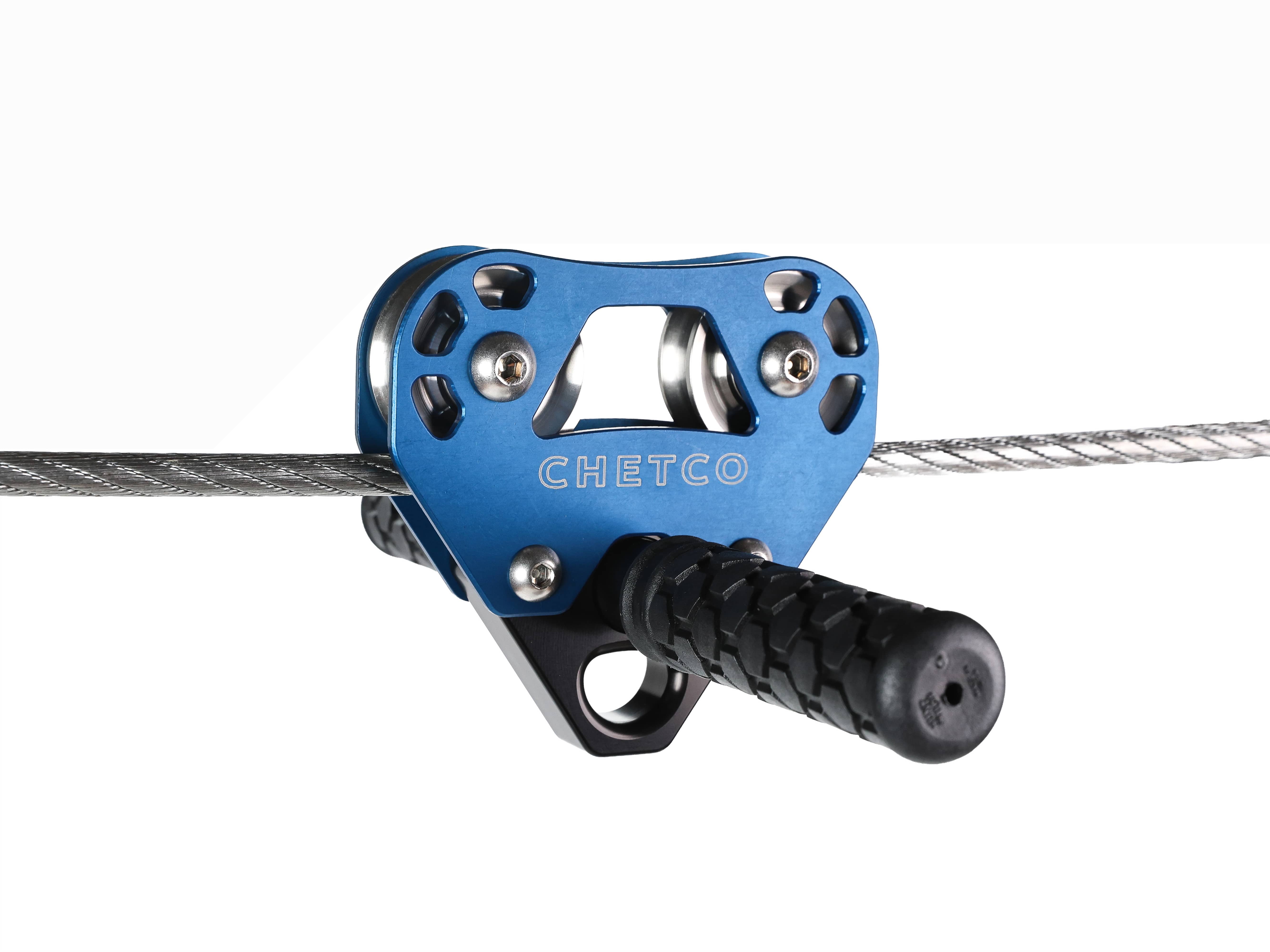 Chetco Zip Line Trolley Side view on cable