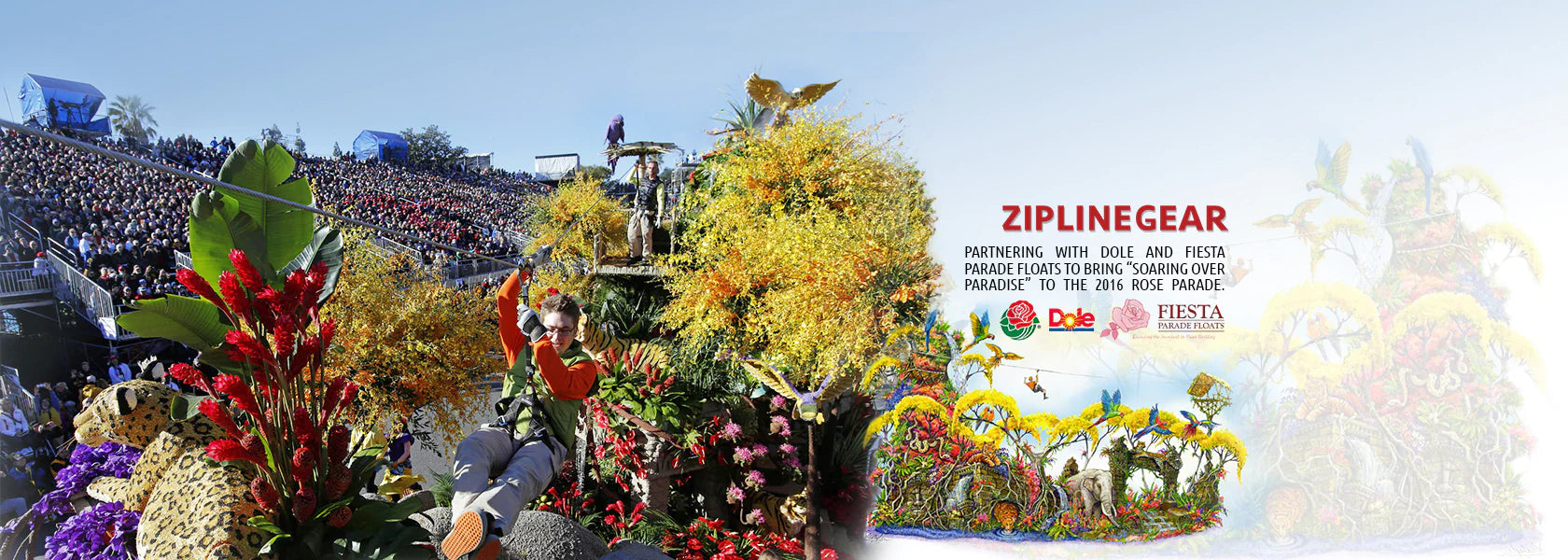 ZipLineGear at the rose parade