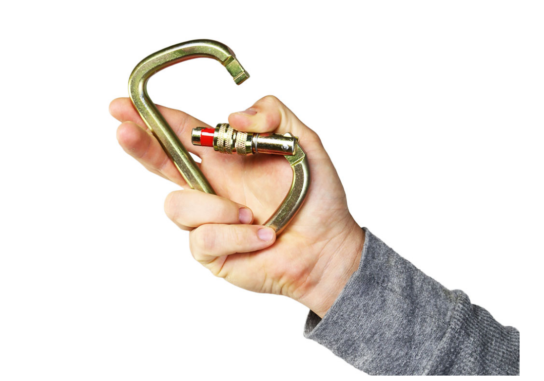 Steel D SCREW Lock Carabiner by Fusion