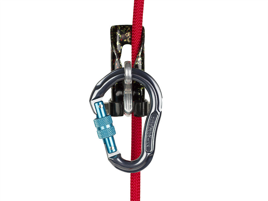 Petzl Shunt Ascender with a Carabiner and Rope