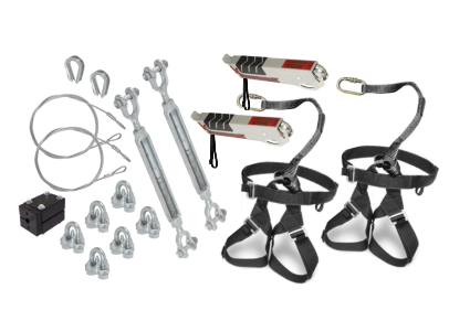 BrakeHawk Zip Line Kit Hardware and Riding Gear