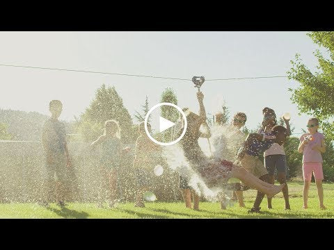 YouTube Video showing a zip line being used at a children's party