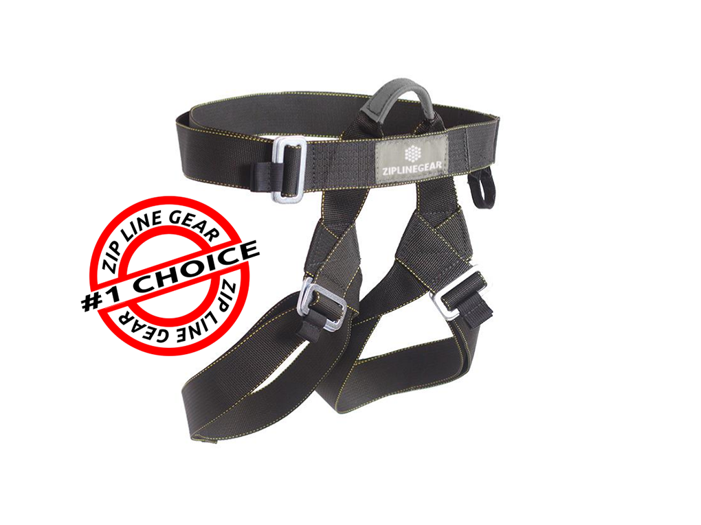 Ziplinegear ZLG Harness With 2' Lanyard and Steel Carabiner